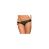 Tanga noir wetlook froncé sur les fesses 